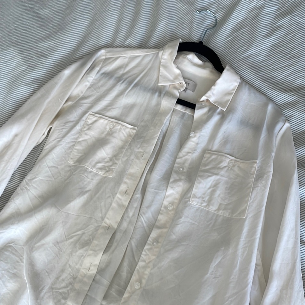 Cream button up